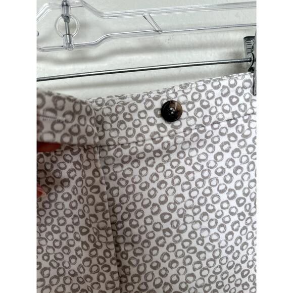 Peserico Slim Cut Tailored Straight Leg Casual Pants Stretch Twill Cropped White - Picture 5 of 10